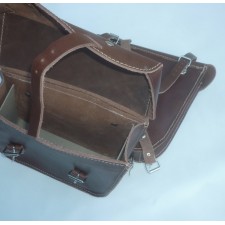 BRAŠNY PÁR -  PRO JAWA KÝVAČKA + PANELKA  - (ČESKÁ VÝROBA - NEJLEPŠÍ KVALITA) - HNĚDÉ + VYRAŽENO LOGO ČZ